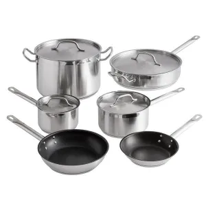 10-Piece: Vigor Stainless Steel Induction Ready Cookware