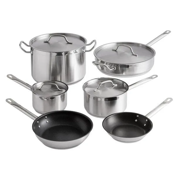 10-Piece: Vigor Stainless Steel Induction Ready Cookware