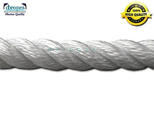 1/2" X 10' Three Strand Mooring Pendant 100% Nylon Rope with Thimble. (Tensile Strength 6.400 Lbs.) Made in USA. FREE EXPEDITED SHIPPING
