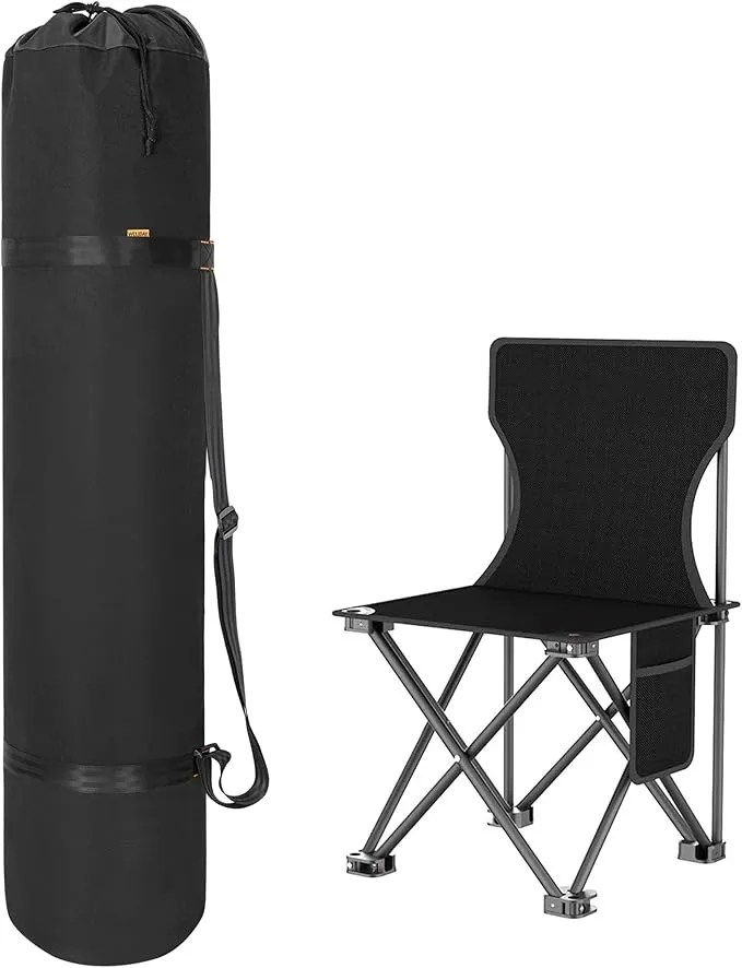 2 Pack Camp Chair Replacement Bag Outdoor Folding Chair Carrying Bag with Shoulder Strap Heavy Duty Chair Bag 51 inches(Black)