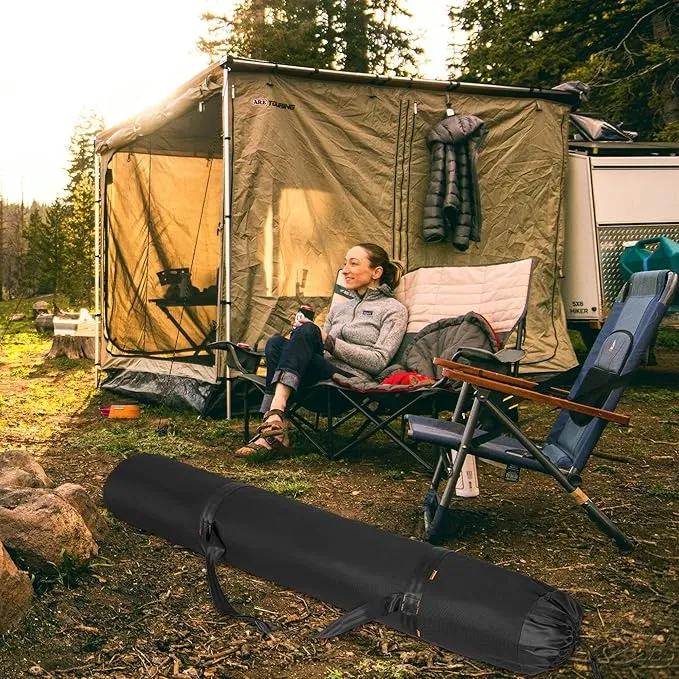 2 Pack Camp Chair Replacement Bag Outdoor Folding Chair Carrying Bag with Shoulder Strap Heavy Duty Chair Bag 51 inches(Black)