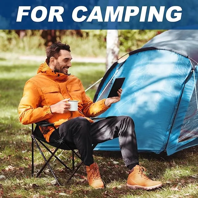 2 Pack Camping Chairs - Lightweight and Supportive Chairs for Teens and Lightweight Individuals - Compact, Durable, and Portable - Ideal for Camping, Hiking, Beach, and Picnics - Carry Bag