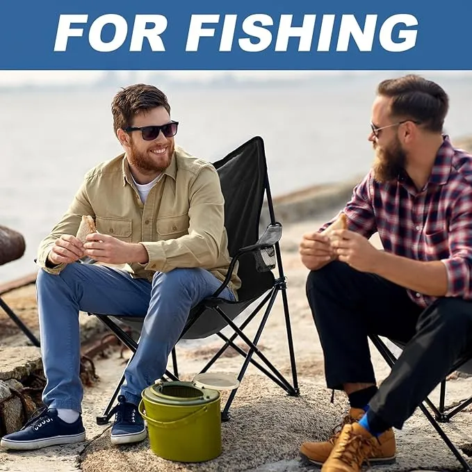 2 Pack Camping Chairs - Lightweight and Supportive Chairs for Teens and Lightweight Individuals - Compact, Durable, and Portable - Ideal for Camping, Hiking, Beach, and Picnics - Carry Bag