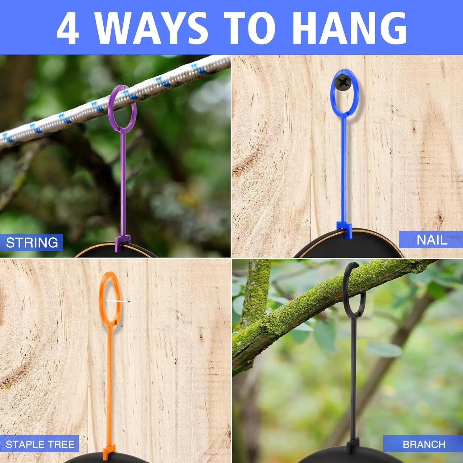30 Pcs Pigeon Hooks Clay Target Holders Clay Pigeon Hooks Hangers Kit for Shooting Practice Various Hanging Methods Accessories