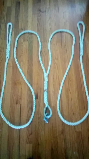 3/4" X 9' Three Strand Double Mooring Pendant 100% Nylon Rope with SS Thimble ideal for catamaran (Tensile Strength 13800 Lbs.) Made in USA. FREE EXPEDITED SHIPPING