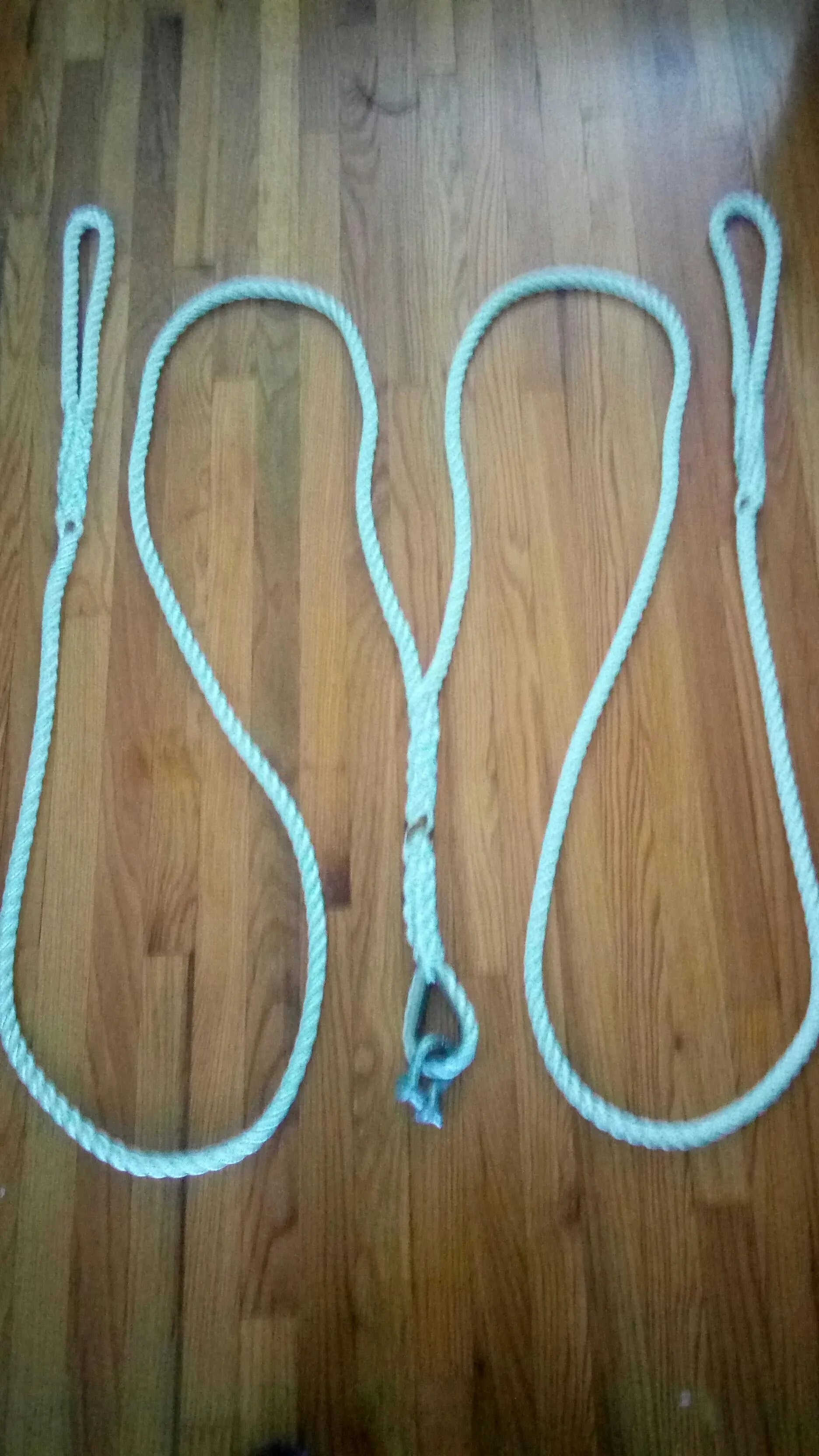 3/4" X 9' Three Strand Double Mooring Pendant 100% Nylon Rope with SS Thimble ideal for catamaran (Tensile Strength 13800 Lbs.) Made in USA. FREE EXPEDITED SHIPPING