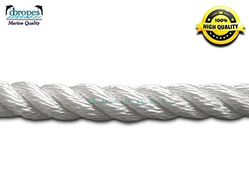3/8" X 14' Three Strand Mooring Pendant 100% Nylon Rope with Thimble. (Tensile Strength 3800 Lbs.) Made in USA. FREE EXPEDITED SHIPPING