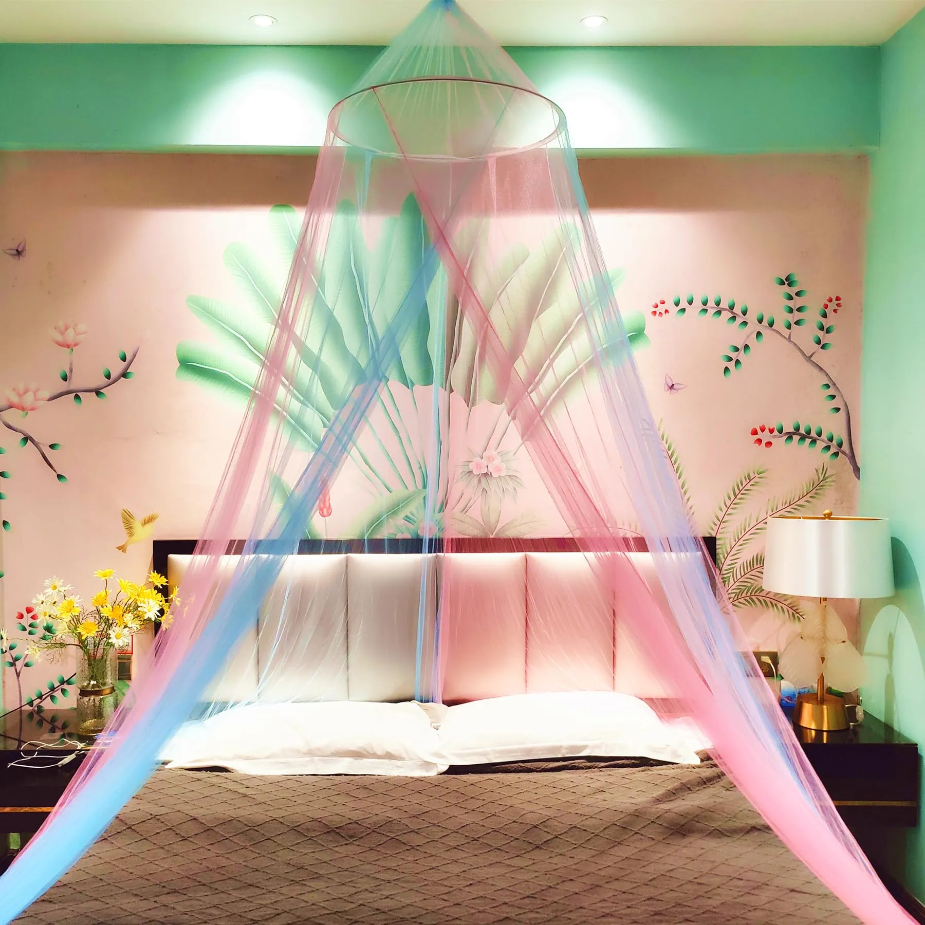 Bed canopy room decoration - insect screen hanging canopy