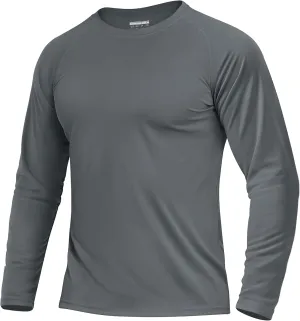 Boladeci Men's UPF 50  Sun Protection UV SPF Shirts Long Sleeve Lightweight Quick Dry Swim T-Shirts Rash Guard