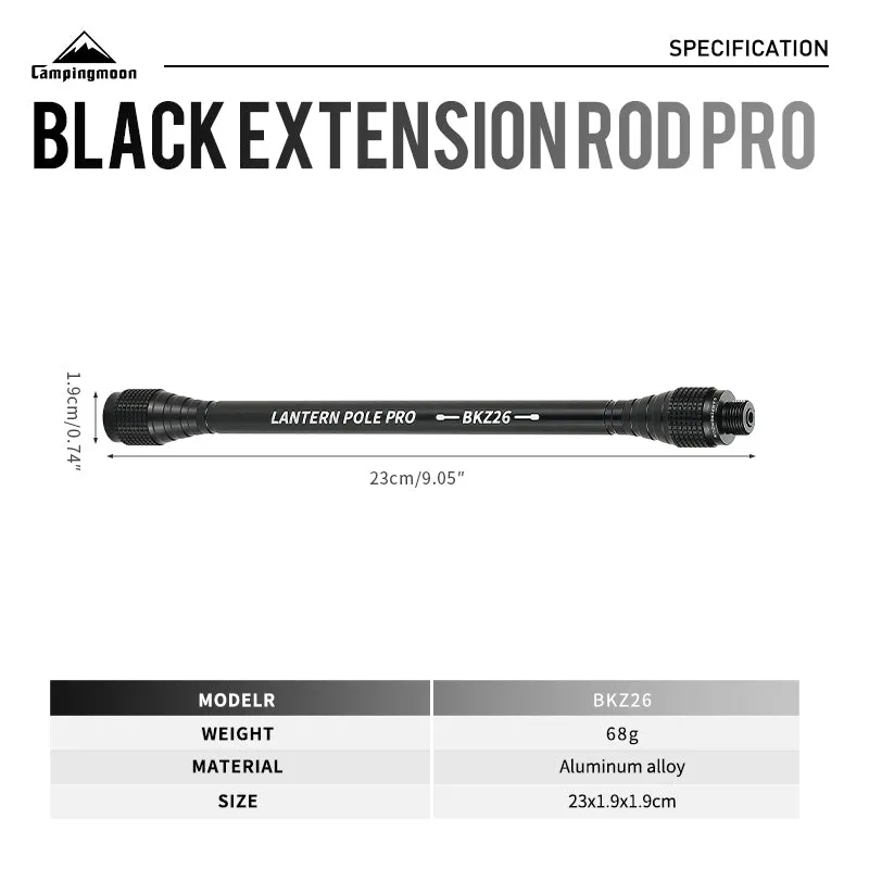 CampingMoon Black Extension Pole Pro