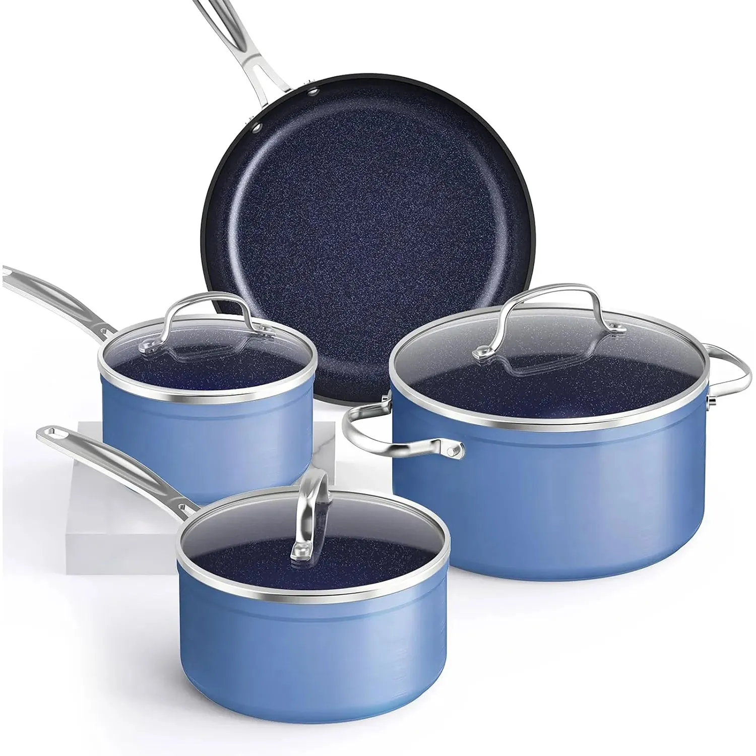 Duralon Blue Non-Stick Cookware 7-Piece Set
