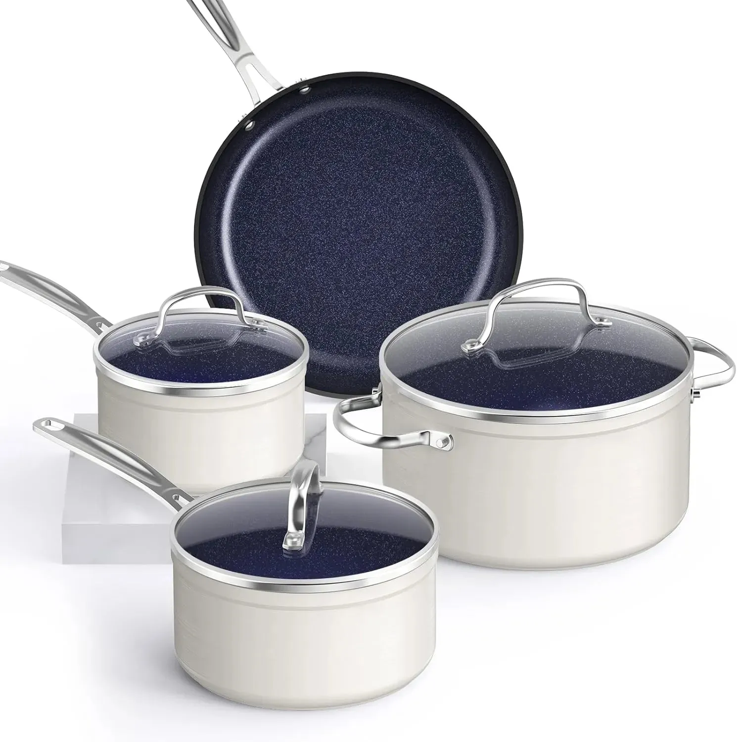 Duralon Blue Non-Stick Cookware 7-Piece Set