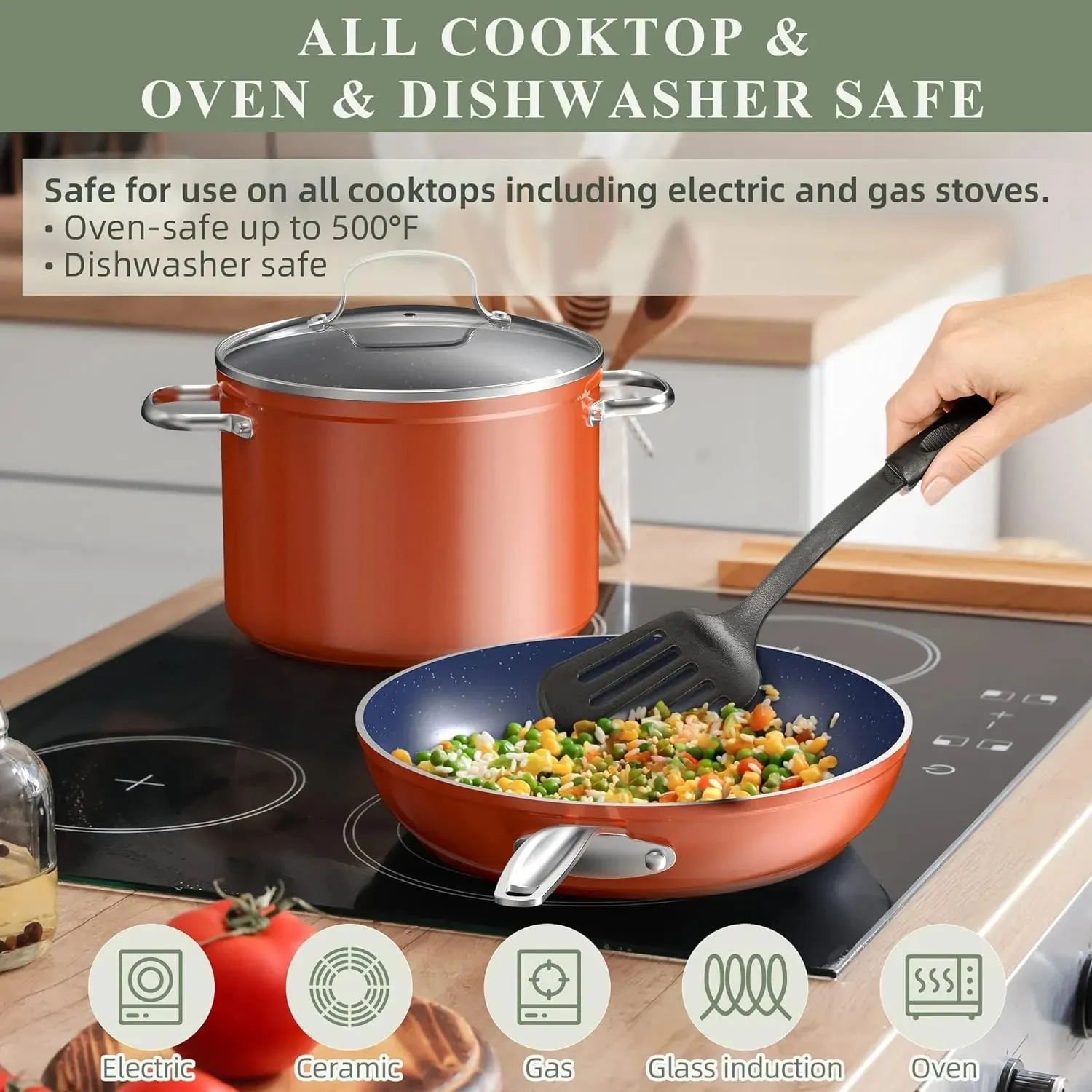 Duralon Blue Non-Stick Cookware 7-Piece Set