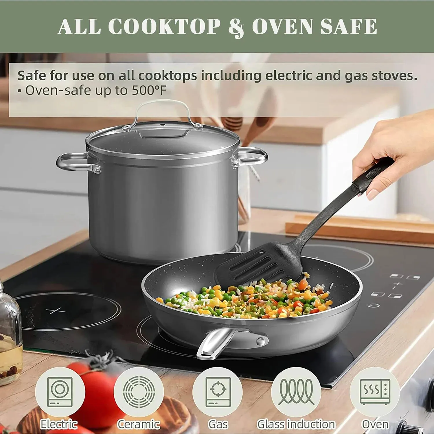 Duralon Blue Non-Stick Cookware 7-Piece Set