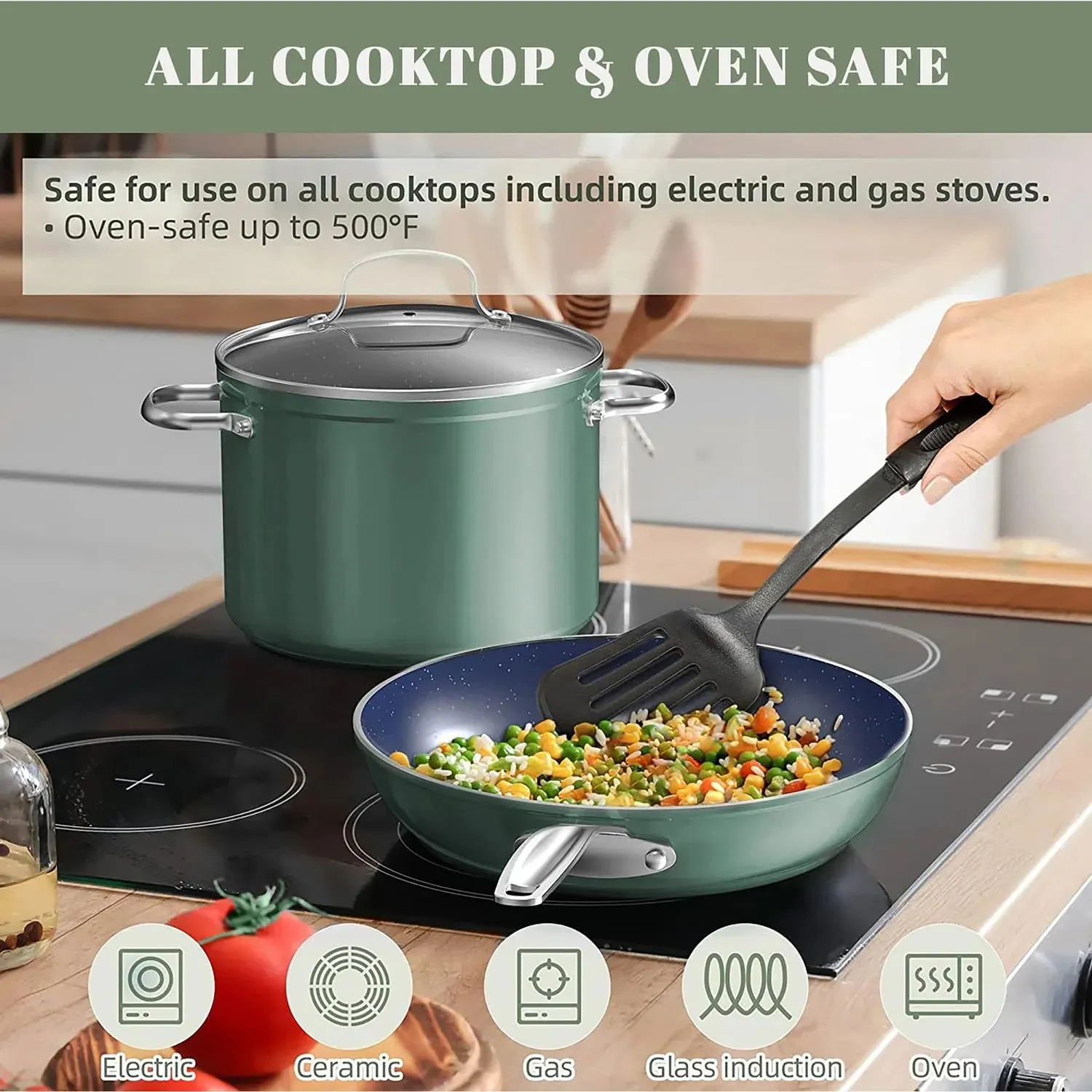 Duralon Blue Non-Stick Cookware 7-Piece Set
