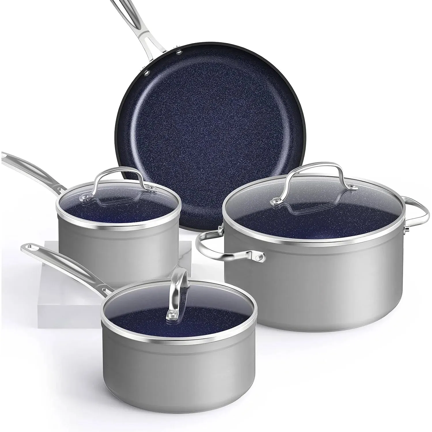 Duralon Blue Non-Stick Cookware 7-Piece Set