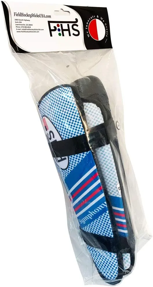 Field Hockey Shin Guards Force Symphony Colors White Blue Teal Blue Sizes Small Medium Large