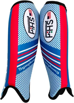 Field Hockey Shin Guards Force Symphony Colors White Blue Teal Blue Sizes Small Medium Large