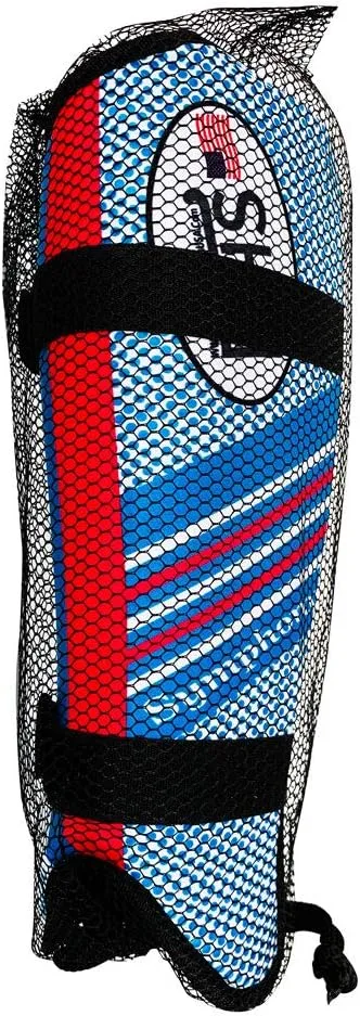 Field Hockey Shin Guards Force Symphony Colors White Blue Teal Blue Sizes Small Medium Large