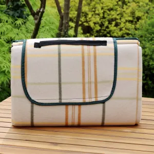 Foldable Beige Tartan Picnic Mat