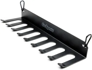 GoSports Baseball & Softball Bat Rack - Holds 16 Bats - Mount on Wall or Clip on Dugout Fence - Black
