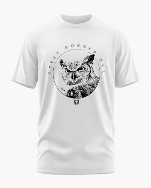 GREAT HORNED OWL Signature LuxeSoft Cotton T-Shirt