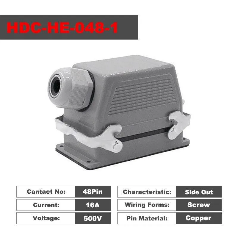 Heavy Duty Connectors HDC-HE-048-1/2 F/M 48pin 500V 16A