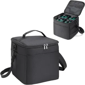 Heavy-Duty Water-Resistant 1 lb Propane Tank Carry Bag with Padding | 4 Cylinder Camping Gas Cylinder Storage Bag with Adjustable Strap, 3-Side Pockets & Detachable Dividers