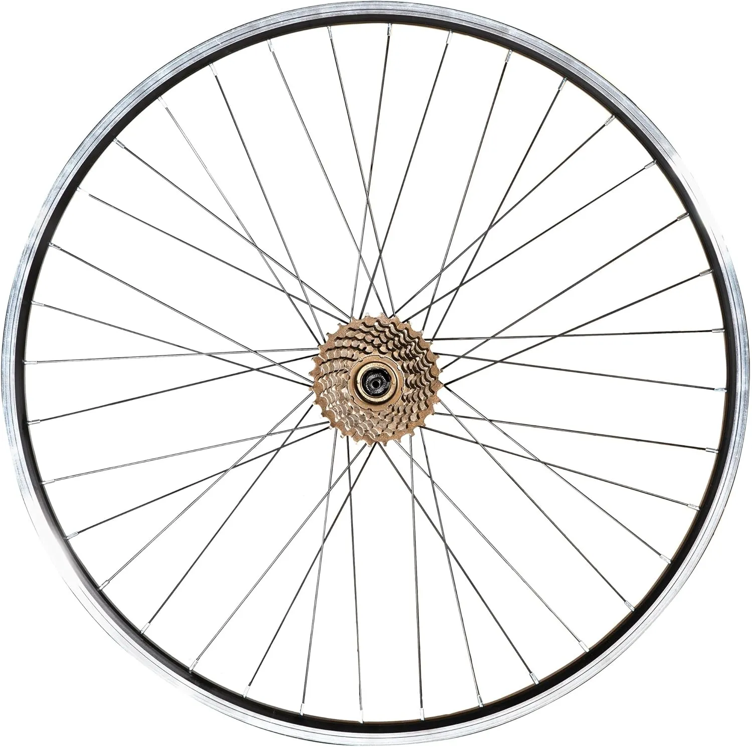 Hiland 26" 27.5" 29" x 1.75" Alloy Bike Rim for 1.75 to 2.215 Inch Tire, Front & Back MTB Wheelset for Dis Brake with 7 Speed Freewheel, Bolt On Axle, Bicycle Accessories for Adult Bikes