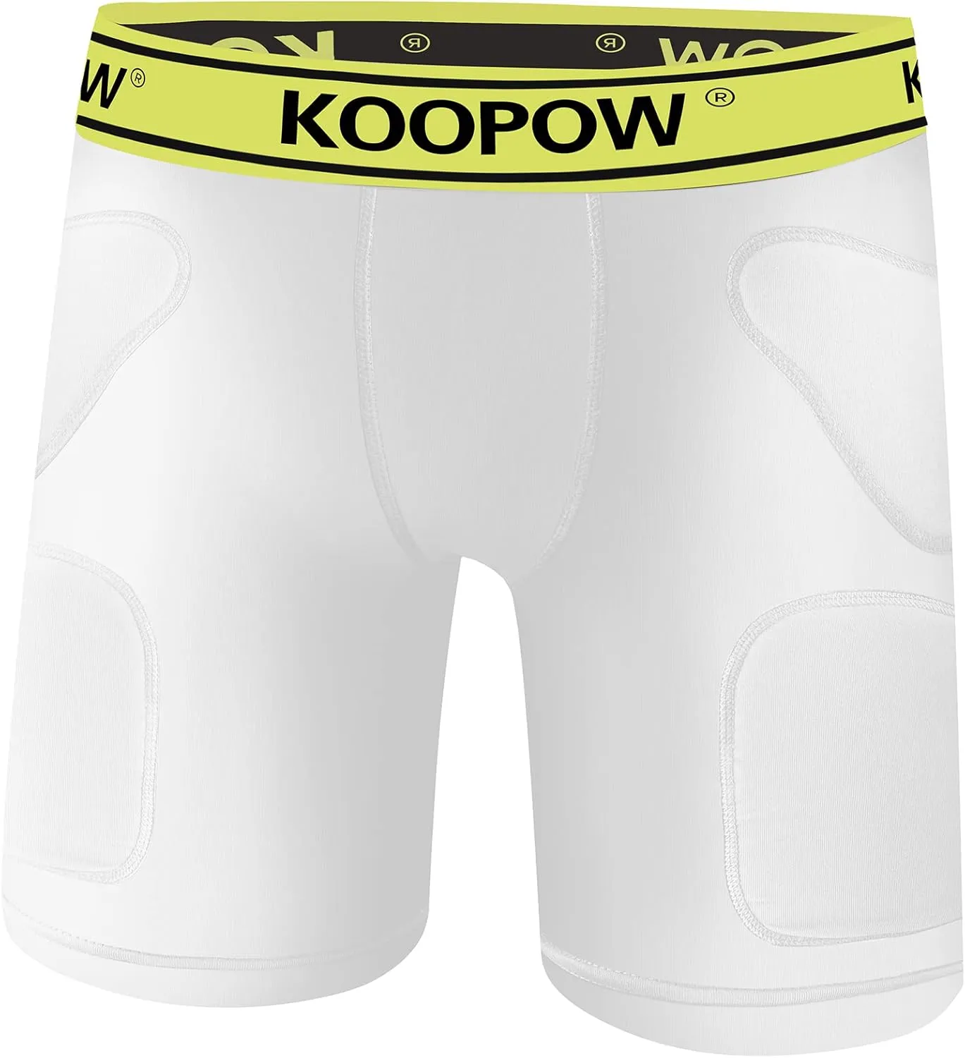 KOOPOW Youth Sliding Shorts Boys Padded Slider Shorts Sliding Pads with Cup Pocket for Baseball, Football, Hockey, Lacrosse
