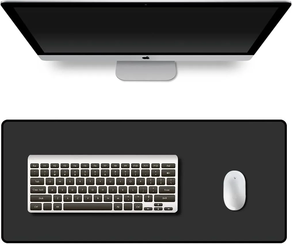 Large Gaming Mouse Pad,31.5 x 11.8 inch with Stitched Edges,Extended Mousepad,Durable Non-Slip Natural Rubber Base,Washable Keyboard Pad,Desk Pad for Gamer,Office & Home,Black