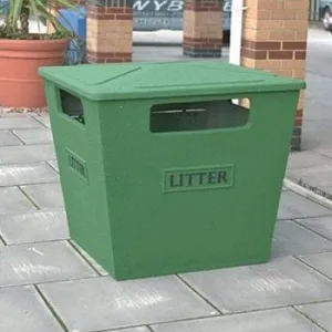 Large Glass Reinforced Closed Top Bin - 231 Litres