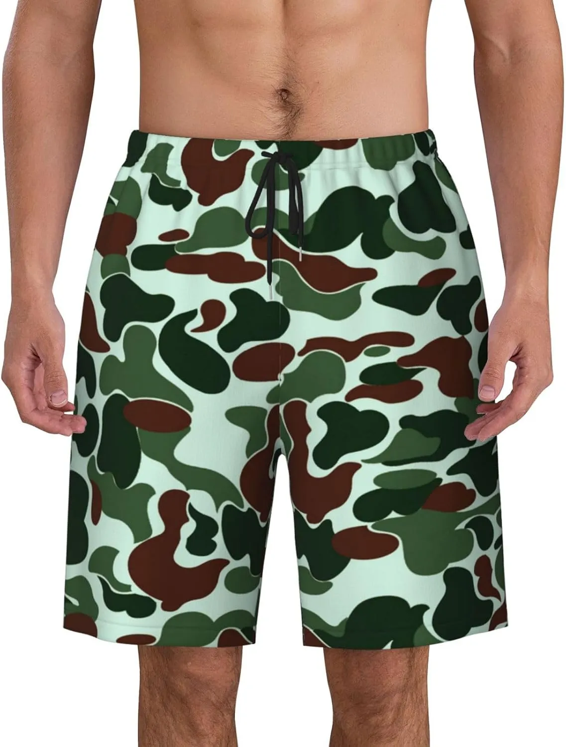 Mens Swim Trunks with Mesh Lining,Quick Dry Swimsuit Board Shorts Beach Pants Swimwear Bathing Suits