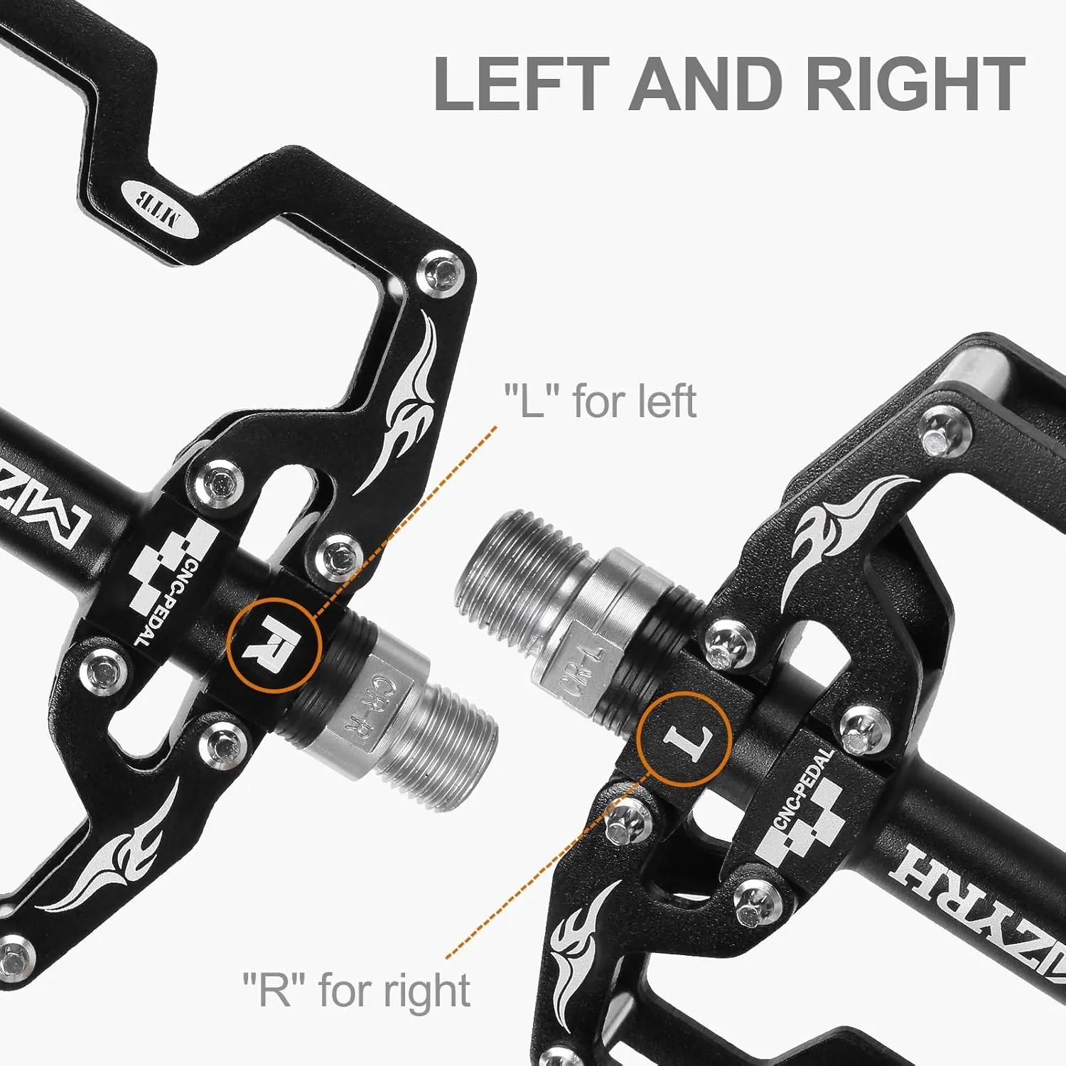 Mountain Bike Pedals,3 Bearings Bicycle Pedals,Aluminum 9/16" MTB Pedals Bicycle Flat Pedals for Road Mountain BMX MTB Bike