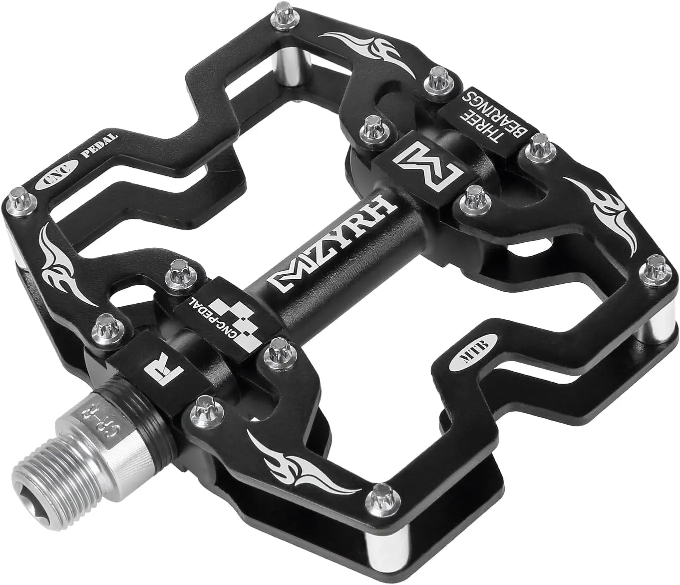 Mountain Bike Pedals,3 Bearings Bicycle Pedals,Aluminum 9/16" MTB Pedals Bicycle Flat Pedals for Road Mountain BMX MTB Bike
