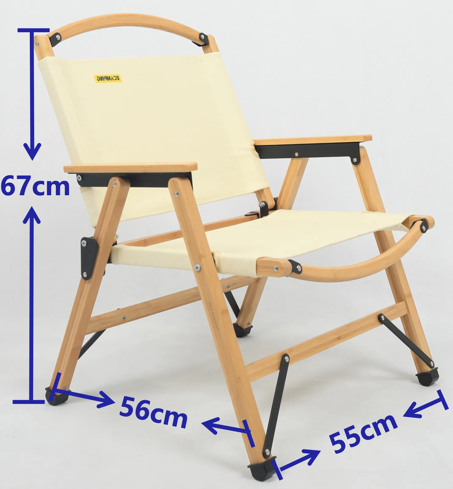 NNEDSZ 2 Chairs & 1 Table Set Bamboo Camping Folding Portable Outdoor Picnic Travel BBQ