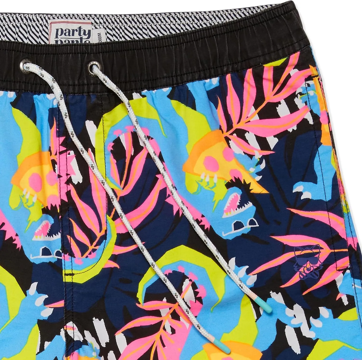 Party Pants USA Mens Swim Trunks, Characters, Stretch Swimming Board Shorts, 5.5 Inseam