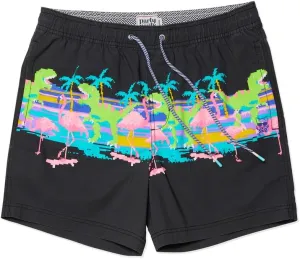 Party Pants USA Mens Swim Trunks, Characters, Stretch Swimming Board Shorts, 5.5 Inseam