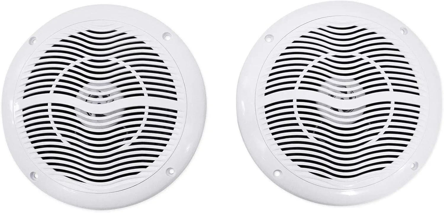 Rockville RMC65W 6.5" 600W 2-Way Marine Boat Speakers, 4 Ohm, Waterproof, UV-Resistant, High-Fidelity Sound, Perfect for Boats and Outdoor Adventures