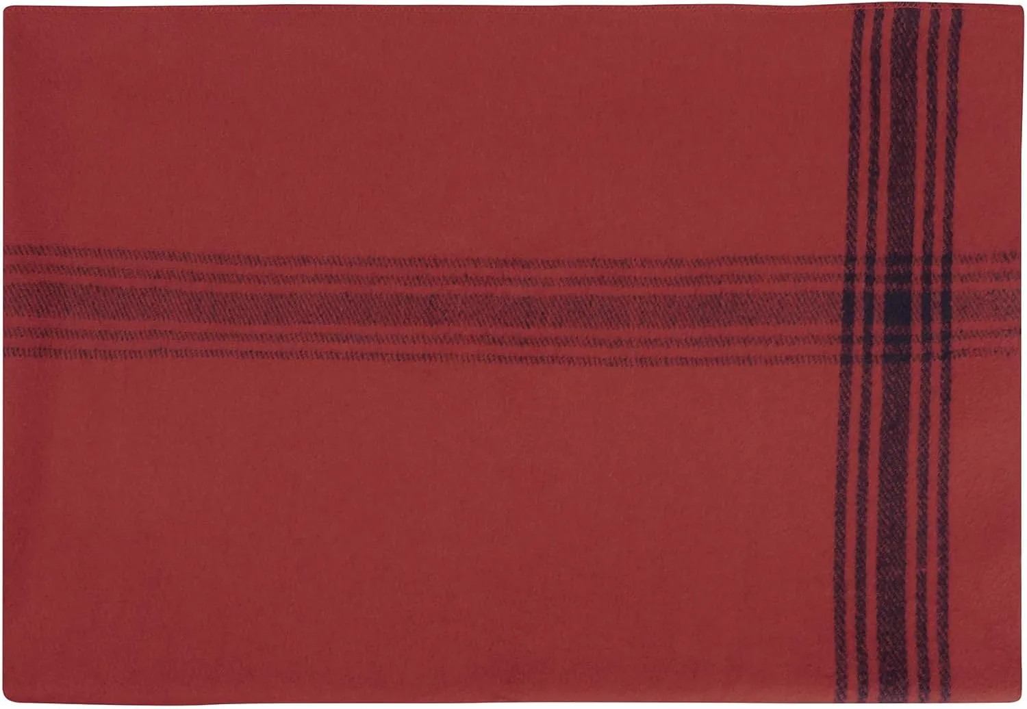 Rothco Striped Outdoor Wool Blanket  Heavyweight, Warm, and Comfortable  Emergency Blanket (Red/Navy Blue)