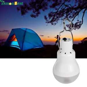 Solar LED Camping Tent Light Rechargeable Night Lamp Lantern for Outdoor Hiking Cool White