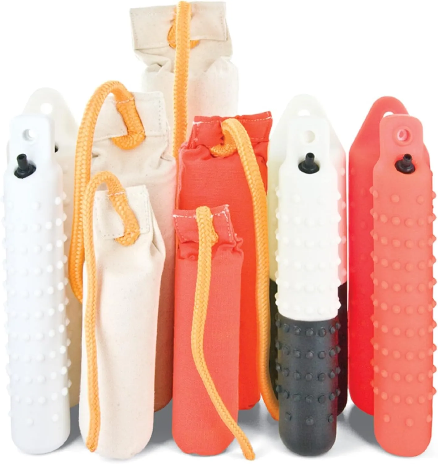 SportDOG Brand Canvas Dummies - Hunting Dog Training Tool - Weighted Bumper for Easy Throwing - Readily Holds Game Scent - Floats - Puppy - Orange