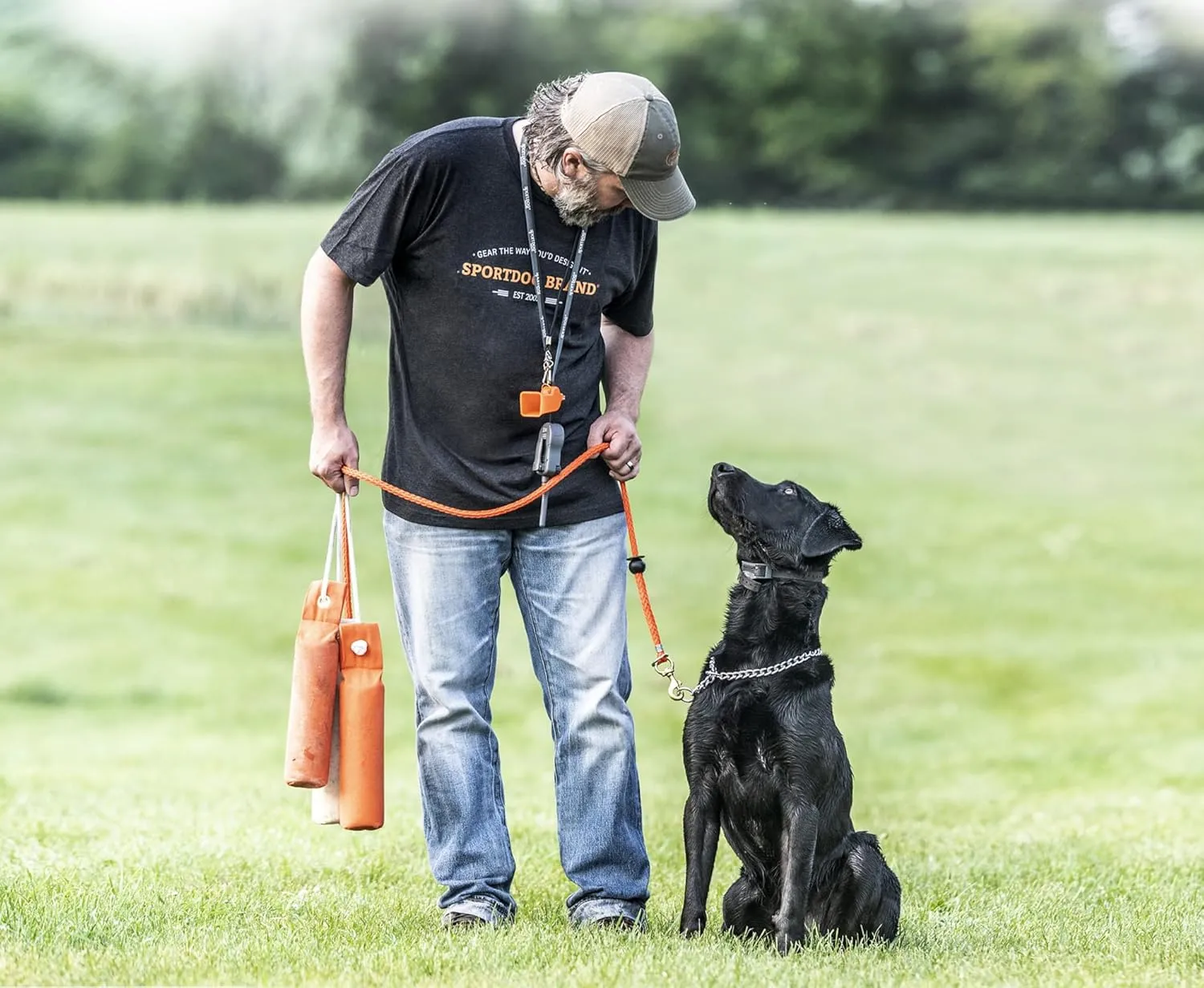 SportDOG Brand Canvas Dummies - Hunting Dog Training Tool - Weighted Bumper for Easy Throwing - Readily Holds Game Scent - Floats - Puppy - Orange