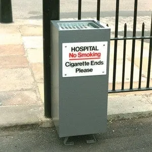 Square Metal Cigarette End Bin - 56 Litre
