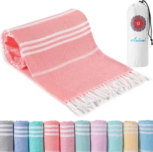 Turkish Beach Towels Vacation Essentials Pool Towel for Women Birthday, Teacher Appreciation Thank You Gifts, Mothers Days Bridesmaid Bride Girlfriend Friendship Sister 40th Retirement Gift