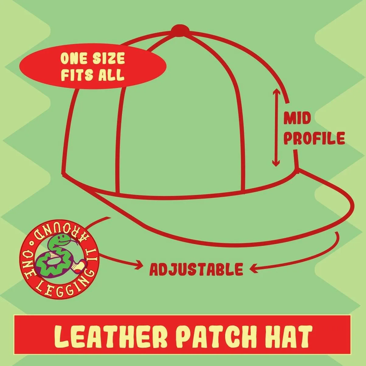 World's Okayest Chin-Strap Cutter - Leather Black Patch Engraved Trucker Hat