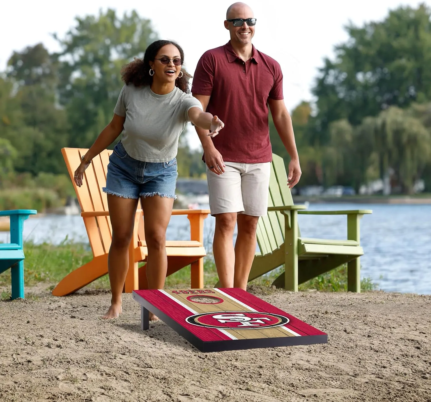 YouTheFan NFL 2' x 3' Portable Cornhole Game with Logo Bags