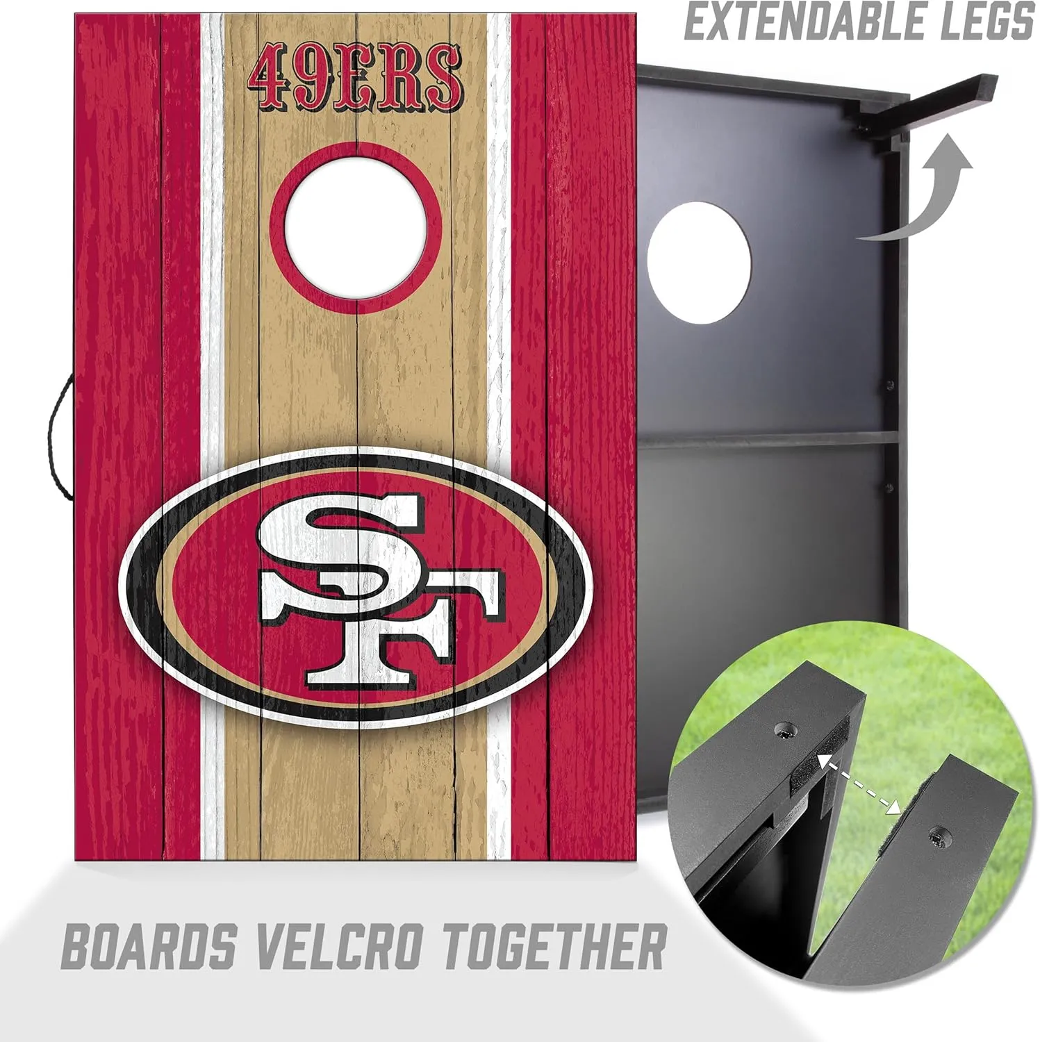 YouTheFan NFL 2' x 3' Portable Cornhole Game with Logo Bags